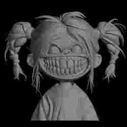 crazy girl figur