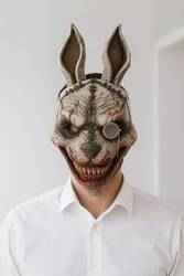 Creepy Killer Bunny Horror Mask Scary Rabbit Mask for Halloween