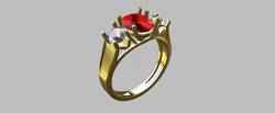 Crossed Claws Ring