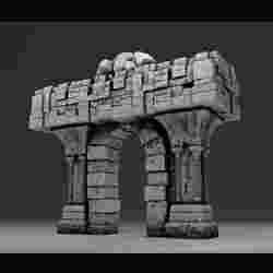 Dark Dungeons tabletop accessories - Stone T-entrance