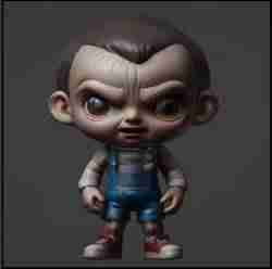 Eleven de stranger things estilo chibi