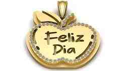 Feliz DIa Apple Pendant  3D Printable Model