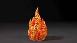 Flame fire Voronoi