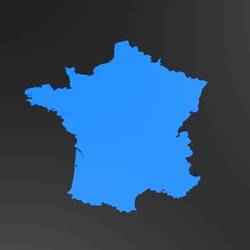 France map (flat)