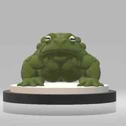 frog sculpture 3d printable model