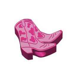 Glam Cowgirl Cowprint Boots toppers 2 sizes 3MF File included
