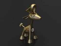 Golden Deer-Inspired Pendant