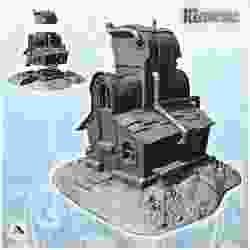 House with floor and pipes with rounded windows (1) - Medieval Gothic Feudal Old Archaic Saga 28mm 15mm