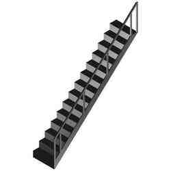 Interior staircase with railings for 0 or 1:43 scale building models