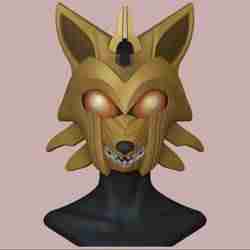 Kindred Chosen Of The Wolf Mask - League Of Legends - LOL - Wild Rift - TFT helmet