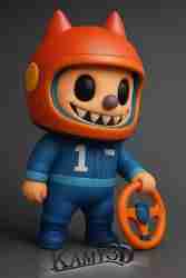 Labubu formula-one driver figure