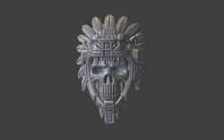 mayan inca style skull jaguar warrior ring