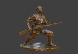 Military sculptures soldiers in battle