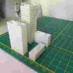 Miniature buildings for 3d printer leveling and calibration