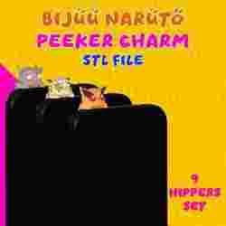 Peeker Charm bijuu (naruto hippers) set for smartphone 9 pieces