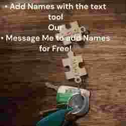 Personalized Puzzle Keychains Set Of 2