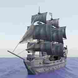 Pirate Galley 28 MM Tabletop Terrain