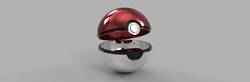 Pokeball STL file for 3D Printing with opening hinge