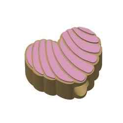 Puffy Heart concha Straw Topper 2 sizes 3MF file included