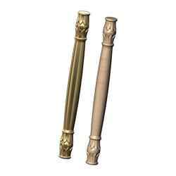 Round lotus flower bead capital column relief 3D print model