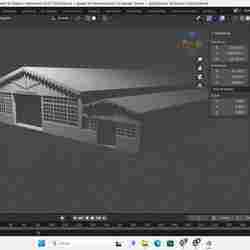 Three-aisled warehouse building