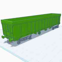 TT:120 Gauge IOA/MJA Box Wagon - Model Railway Bogie Wagon