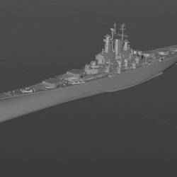 USS Maine battleship 3D model material