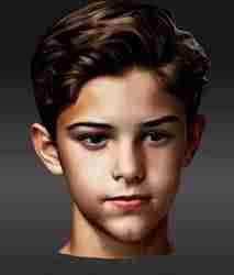Young male head sculpt