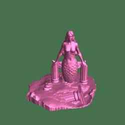 this is a mermaid with ruins