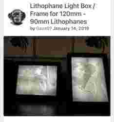 Lithophane Işık Kutusu Çerçevesi