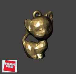 Düşük Poli 3D Model - Kedi 低面數- 貓