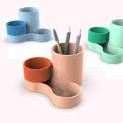 Desktop Pen Holder, 3D Organizer; Pen, Brush & Small Office