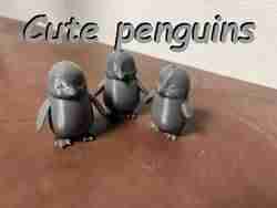 Çocukların boyaması için sevimli penguenler
