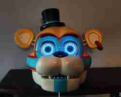 Glamrock Freddy Wearable Mask with Hinged Jaw