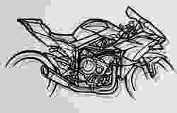 Kawasaki H2R duvar resmi 2D