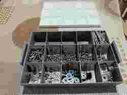 Small parts box with clip-on cap.