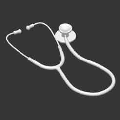 3D Printable Stethoscope Model – Realistic Medical Stethoscope STL for Doctors & Students