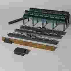 4 track canopy with platforms for t and z scale model trains.