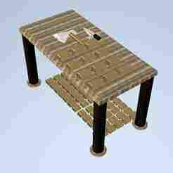 A bank vault table with valuable items