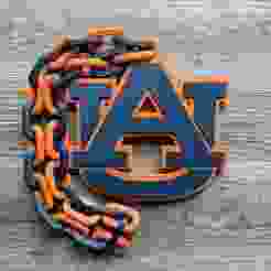 Auburn Tigers Logo Oversized Necklace, Pendant Chain
