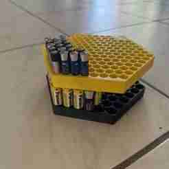 Battery holder (honeycomb pattern) / Batterie halter (Warben Muster)