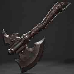 Brutal Battle Axe - Fantasy War Weapon for 3D Printing