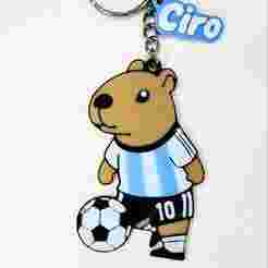 CAPIBARA KEYCHAIN with argentinian camiceta 10 messi