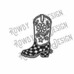 Checkered Cowboy Boot Freshie STL