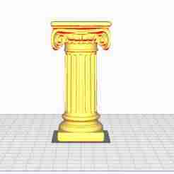 Classical Greek Pillar for 3D Printing - Decorative Architectural Style