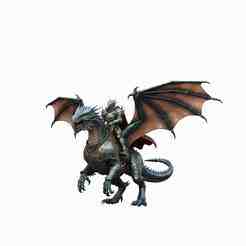 Epic Armored Dragon Rider - Fantasy Miniature for Tabletop RPG & Display