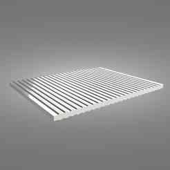 Fluted Glass Panel (Reeded Glass Style) with Smooth Edges – Customizable 3D Printable Sheet