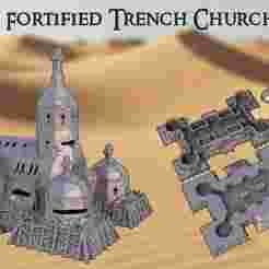 Fortified Trench Church 28 mm Tabletop Terrain