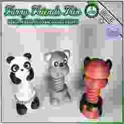 Furry Friends Trio Fidget Bolts - Collab KawaiiCorner3d - Commercial Use