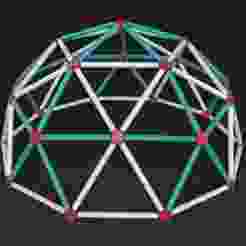Geodesic Dome 3D Printable assembly